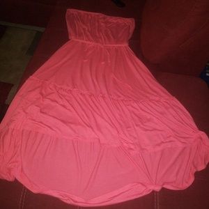Sleeveless hi-lo dress